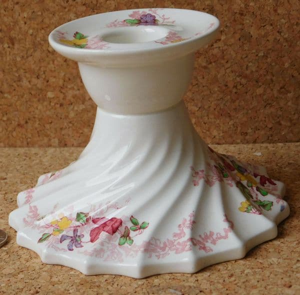 Copeland Spode candlestick candle holder floral pattern traditional home decor